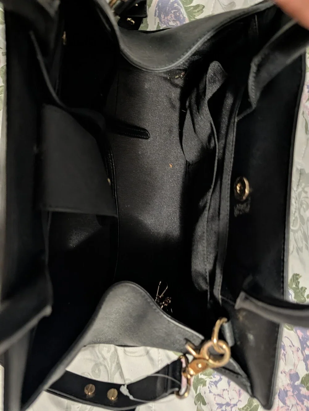 ZAC Zac Posen Eartha Black Structured Satchel with Removable Strap